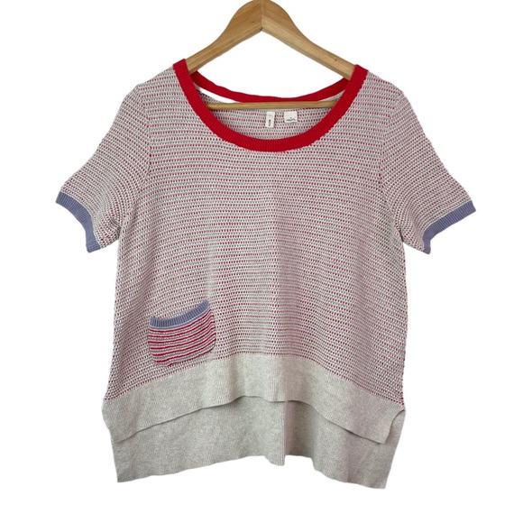 Moth Anthropologie Knit Colorblock Top - Picture 2 of 16